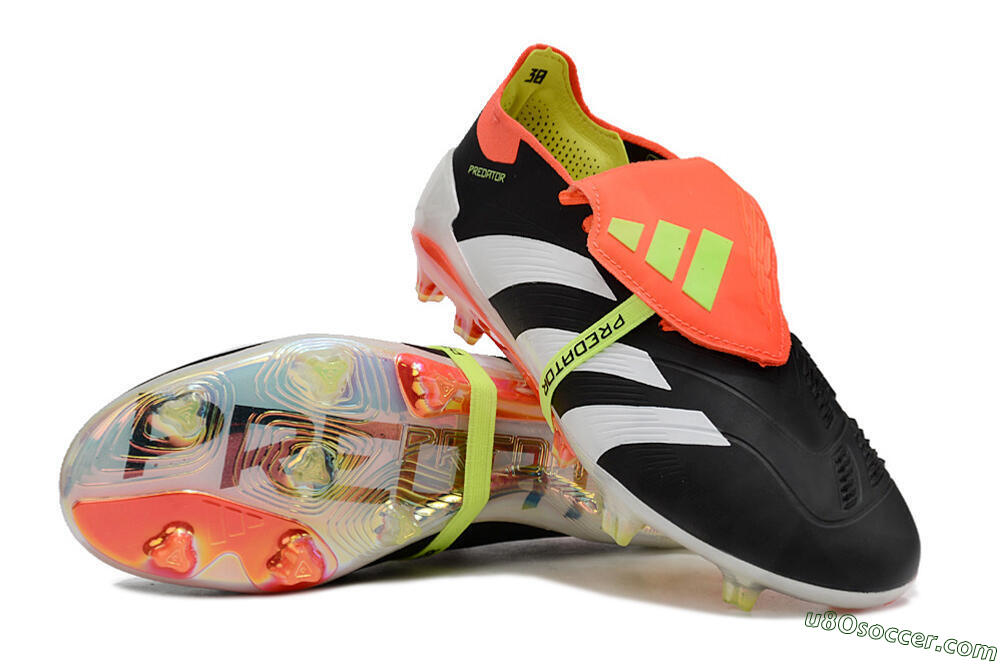 Adidas Predator Elite Foldover Tongue FG Firm Ground Soccer Cleats - Black/White/Orange 3
