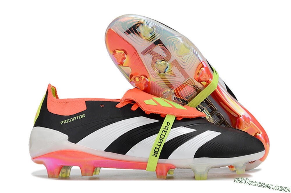 Adidas Predator Elite Foldover Tongue FG Firm Ground Soccer Cleats - Black/White/Orange 1