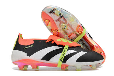 Adidas Predator Elite Foldover Tongue FG Firm Ground Soccer Cleats - Black/White/Orange