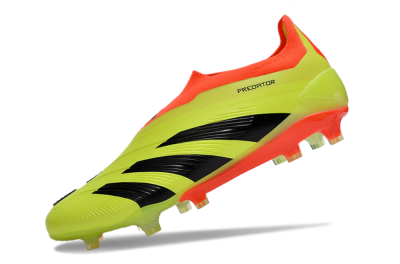 Adidas Predator Accuracy+ Laceless FG Firm Ground Soccer Cleats - Yellow/Black/Orange