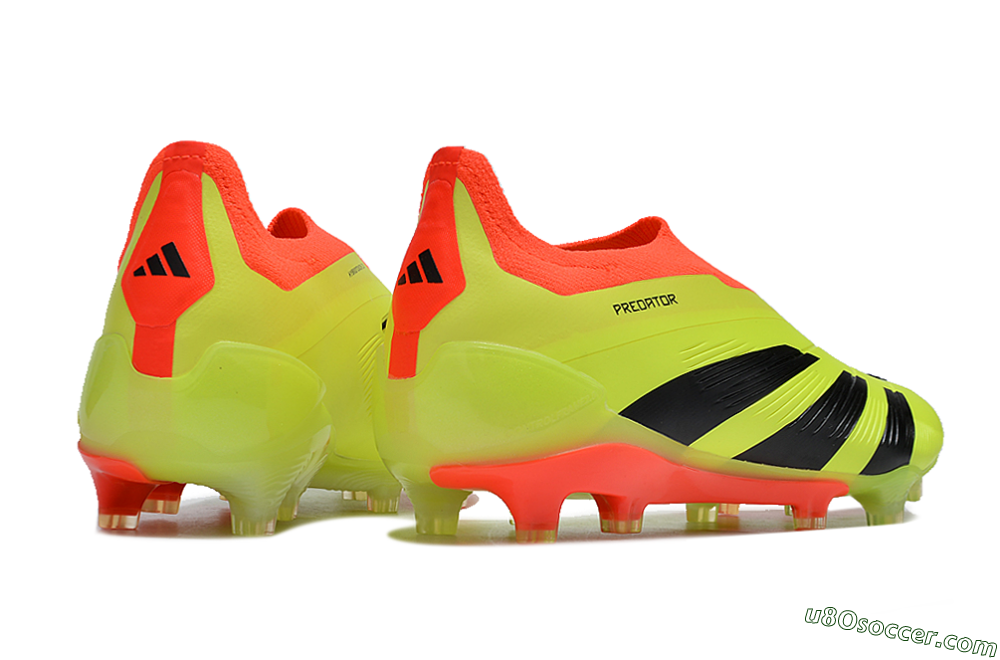Adidas Predator Accuracy+ Laceless FG Firm Ground Soccer Cleats - Yellow/Black/Orange 6