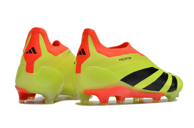 Adidas Predator Accuracy+ Laceless FG Firm Ground Soccer Cleats - Yellow/Black/Orange