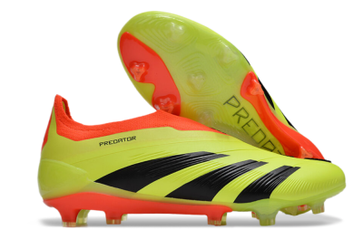 Adidas Predator Accuracy+ Laceless FG Firm Ground Soccer Cleats - Yellow/Black/Orange