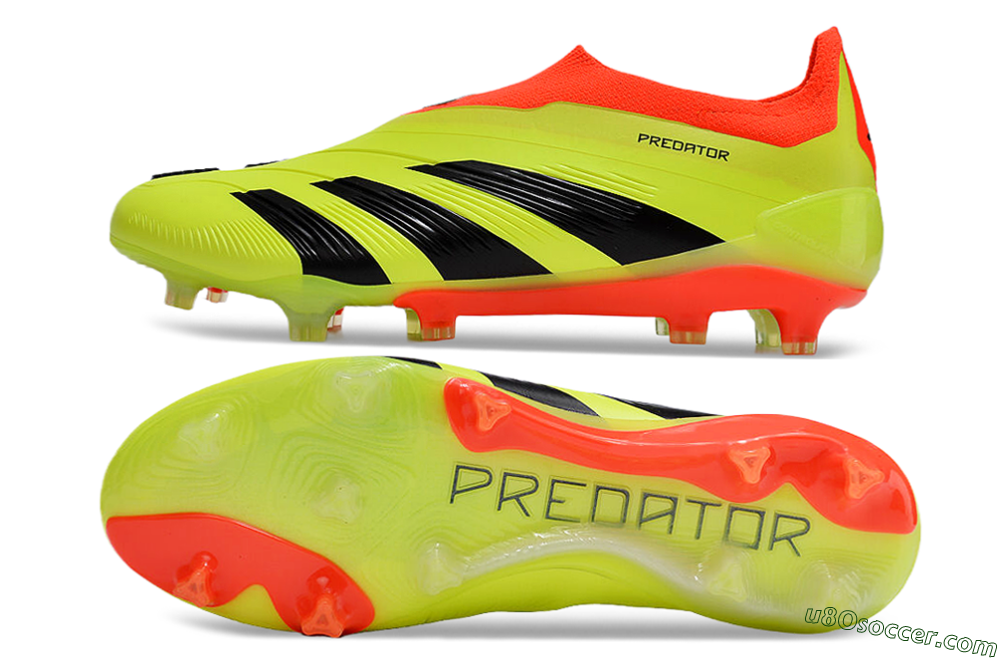 Adidas Predator Accuracy+ Laceless FG Firm Ground Soccer Cleats - Yellow/Black/Orange 0