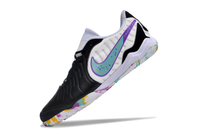 Nike Tiempo Legend 10 Academy IC Indoor & Futsal Soccer Shoes - Black/White/Blue