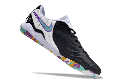 Nike Tiempo Legend 10 Academy IC Indoor & Futsal Soccer Shoes - Black/White/Blue