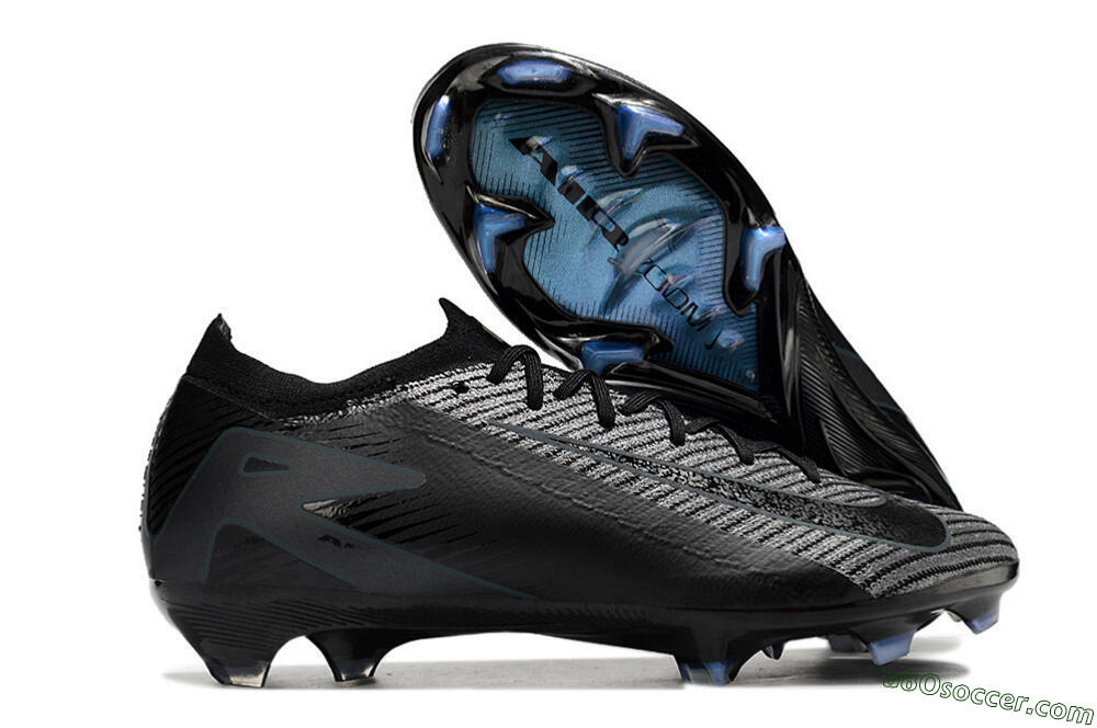 Nike Air Zoom Mercurial Vapor 16 Elite FG Firm Ground Soccer Cleats - Black/Black/Blue 1