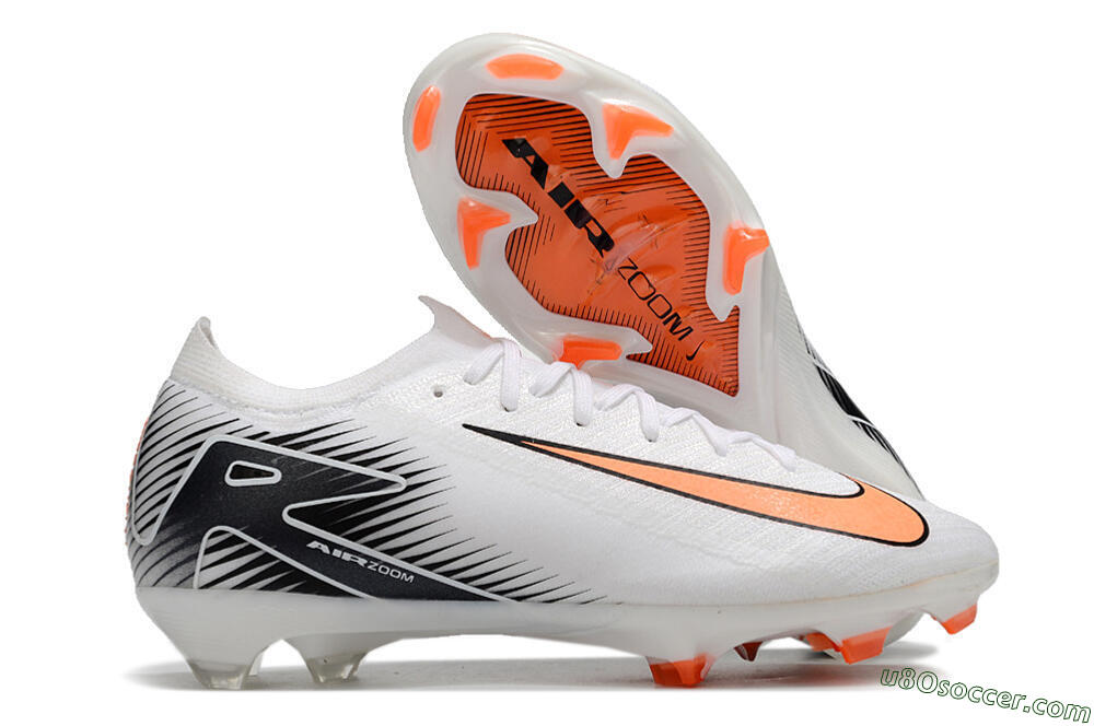 Nike Air Zoom Mercurial Vapor 16 Elite FG Firm Ground Soccer Cleats - White/Orange/Black 1