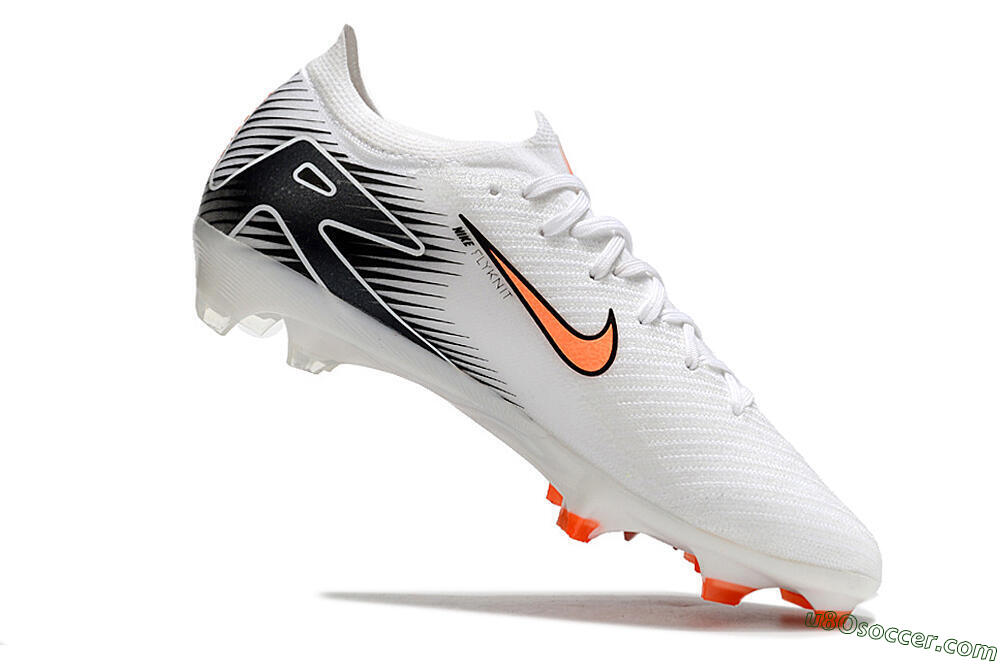Nike Air Zoom Mercurial Vapor 16 Elite FG Firm Ground Soccer Cleats - White/Orange/Black 4