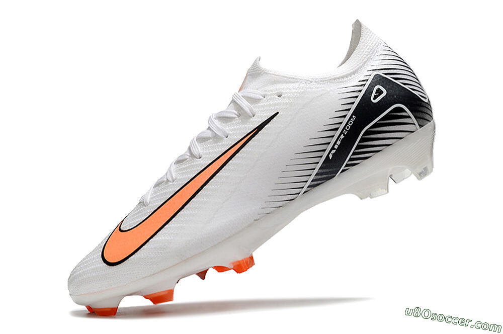 Nike Air Zoom Mercurial Vapor 16 Elite FG Firm Ground Soccer Cleats - White/Orange/Black 5