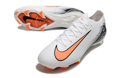 Nike Air Zoom Mercurial Vapor 16 Elite FG Firm Ground Soccer Cleats - White/Orange/Black