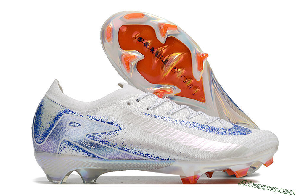 Nike Air Zoom Mercurial Vapor 16 Elite FG Firm Ground Soccer Cleats - White/Silver/Blue/Orange 1
