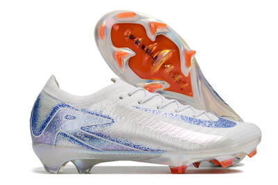 Nike Air Zoom Mercurial Vapor 16 Elite FG Firm Ground Soccer Cleats - White/Silver/Blue/Orange