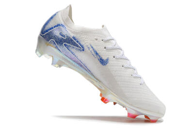 Nike Air Zoom Mercurial Vapor 16 Elite FG Firm Ground Soccer Cleats - White/Silver/Blue/Orange