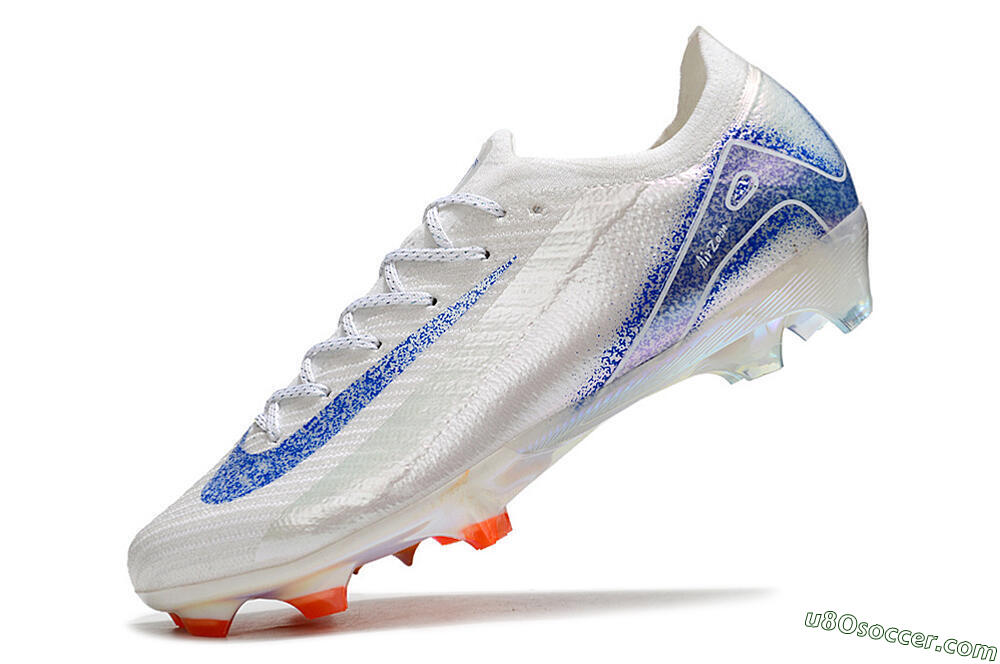 Nike Air Zoom Mercurial Vapor 16 Elite FG Firm Ground Soccer Cleats - White/Silver/Blue/Orange 5