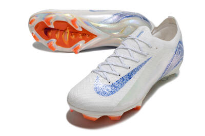 Nike Air Zoom Mercurial Vapor 16 Elite FG Firm Ground Soccer Cleats - White/Silver/Blue/Orange