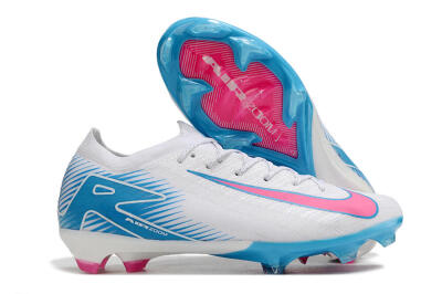 Nike Air Zoom Mercurial Vapor 16 Elite FG Firm Ground Soccer Cleats - White/Pink/Blue