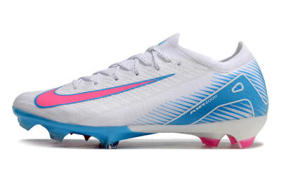 Nike Air Zoom Mercurial Vapor 16 Elite FG Firm Ground Soccer Cleats - White/Pink/Blue