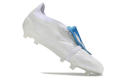 Adidas Predator Elite Foldover Tongue FG Firm Ground Soccer Cleats - White/Blue