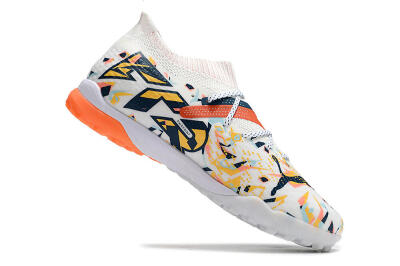 Puma Future Ultimate TF Artificial Turf Soccer Shoes - White/Yellow/Black