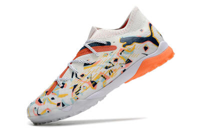 Puma Future Ultimate TF Artificial Turf Soccer Shoes - White/Yellow/Black