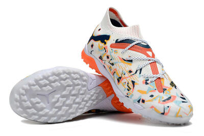 Puma Future Ultimate TF Artificial Turf Soccer Shoes - White/Yellow/Black
