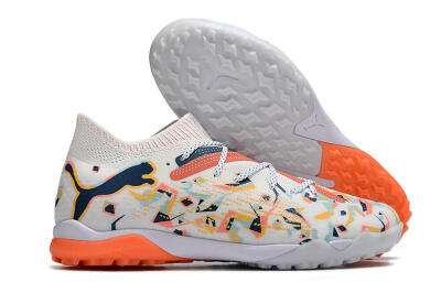 Puma Future Ultimate TF Artificial Turf Soccer Shoes - White/Yellow/Black