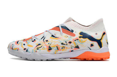 Puma Future Ultimate TF Artificial Turf Soccer Shoes - White/Yellow/Black
