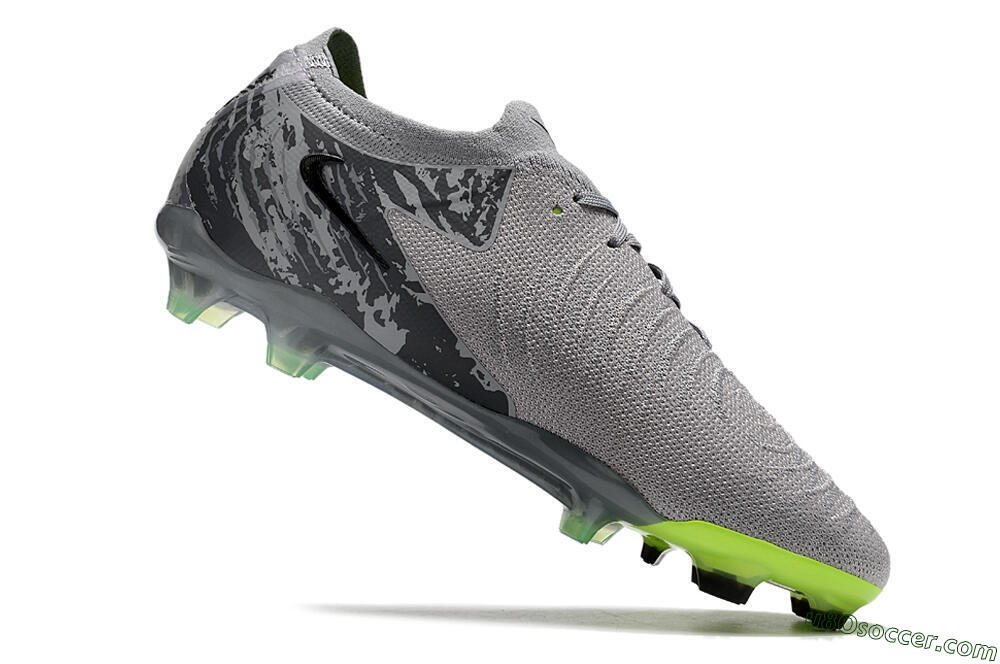 Nike Phantom Luna Elite NU FG Firm Ground Soccer Cleats - Grey/Black/Yellow 5