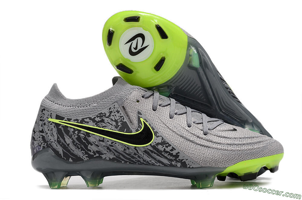 Nike Phantom Luna Elite NU FG Firm Ground Soccer Cleats - Grey/Black/Yellow 1