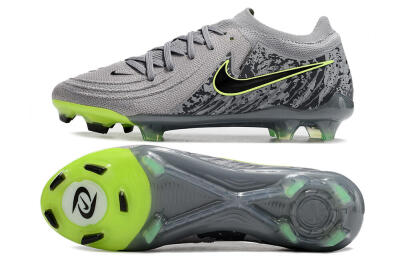 Nike Phantom Luna Elite NU FG Firm Ground Soccer Cleats - Grey/Black/Yellow