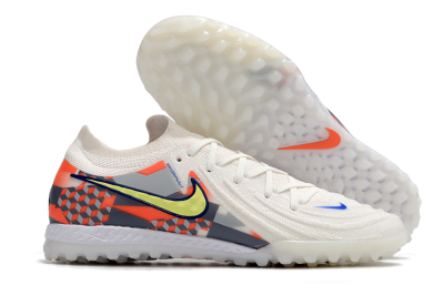 Nike Phantom GX 2 Elite TF Artificial Turf Soccer Shoes - White/Yellow/Blue/Orange