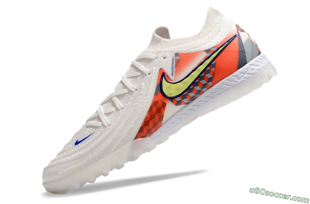 Nike Phantom GX 2 Elite TF Artificial Turf Soccer Shoes - White/Yellow/Blue/Orange 5