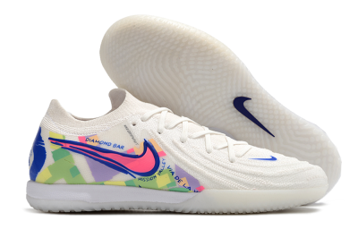 Nike Phantom GX 2 Elite IC Indoor & Futsal Soccer Shoes - White/Blue/Pink/Yellow