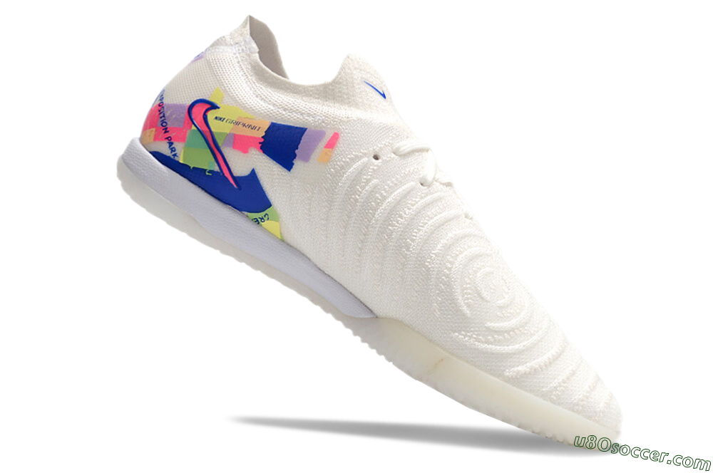 Nike Phantom GX 2 Elite IC Indoor & Futsal Soccer Shoes - White/Blue/Pink/Yellow 4