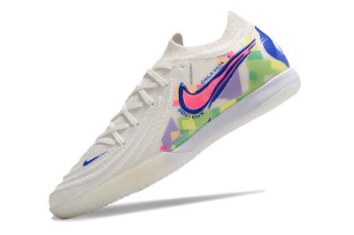 Nike Phantom GX 2 Elite IC Indoor & Futsal Soccer Shoes - White/Blue/Pink/Yellow