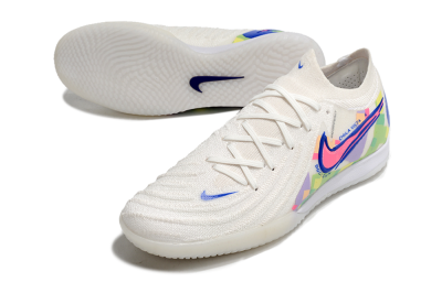Nike Phantom GX 2 Elite IC Indoor & Futsal Soccer Shoes - White/Blue/Pink/Yellow
