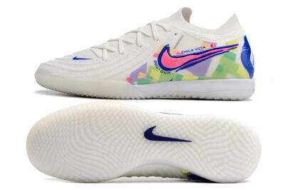 Nike Phantom GX 2 Elite IC Indoor & Futsal Soccer Shoes - White/Blue/Pink/Yellow