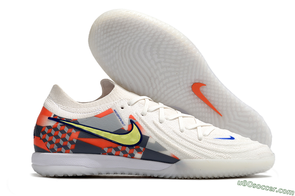Nike Phantom GX 2 Elite IC Indoor & Futsal Soccer Shoes - White/Yellow/Blue/Orange 1