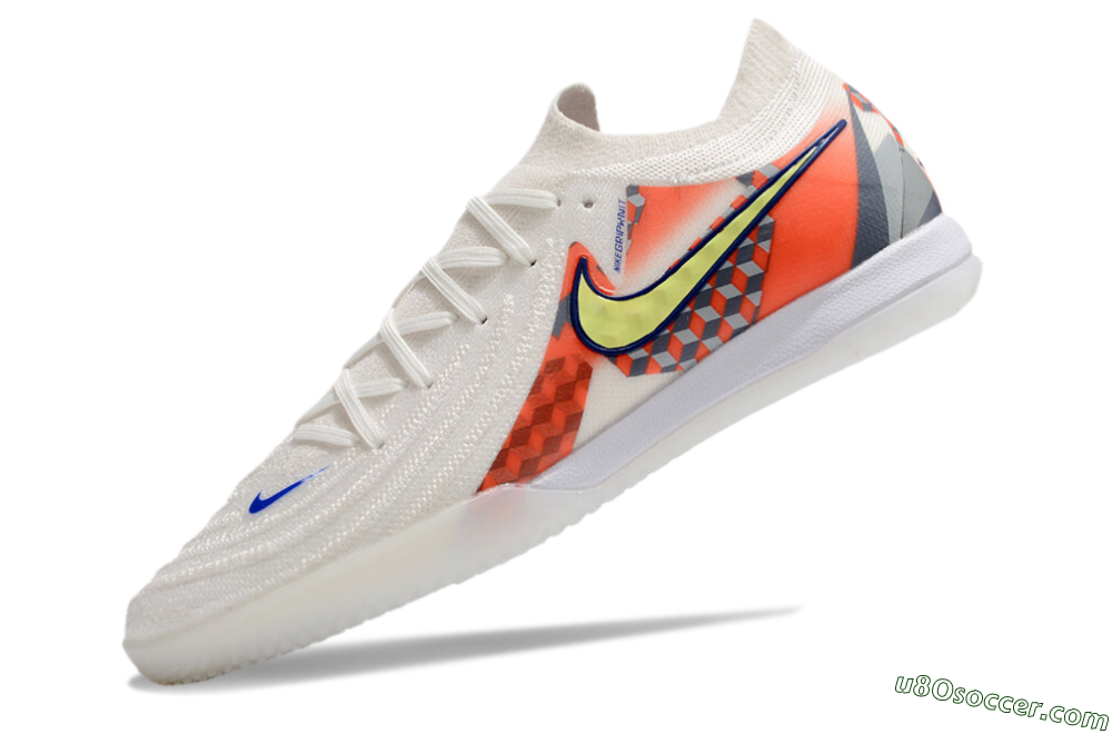 Nike Phantom GX 2 Elite IC Indoor & Futsal Soccer Shoes - White/Yellow/Blue/Orange 5