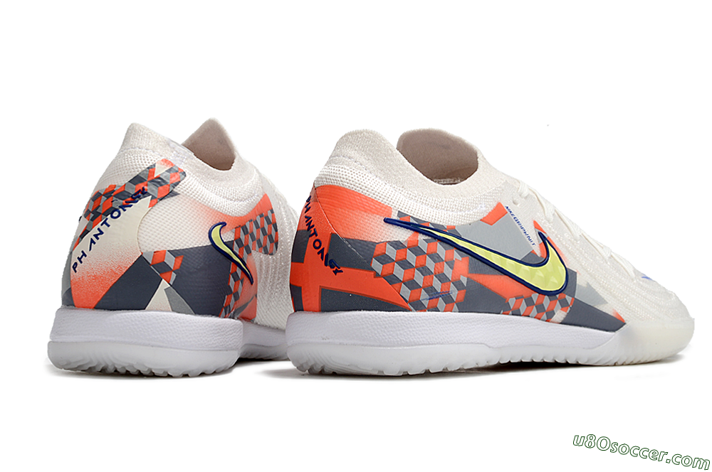 Nike Phantom GX 2 Elite IC Indoor & Futsal Soccer Shoes - White/Yellow/Blue/Orange 6