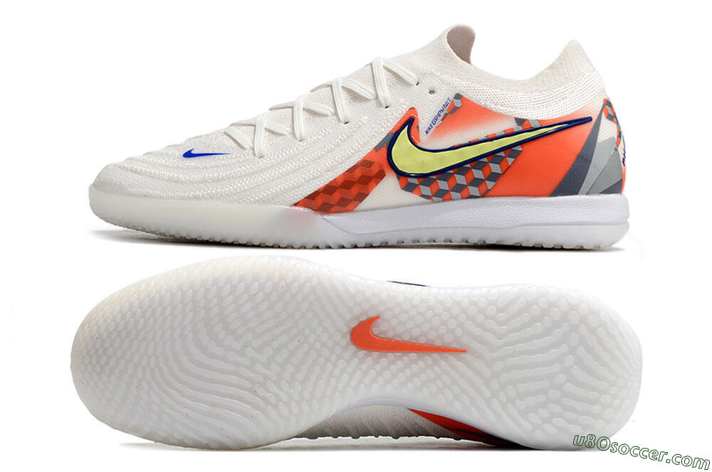 Nike Phantom GX 2 Elite IC Indoor & Futsal Soccer Shoes - White/Yellow/Blue/Orange 0