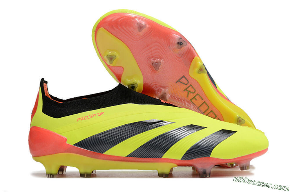 Adidas Predator Accuracy+ Laceless FG Firm Ground Soccer Cleats - Yellow/Black/Orange 1