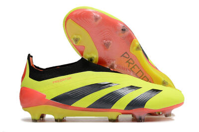Adidas Predator Accuracy+ Laceless FG Firm Ground Soccer Cleats - Yellow/Black/Orange