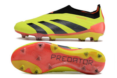 Adidas Predator Accuracy+ Laceless FG Firm Ground Soccer Cleats - Yellow/Black/Orange
