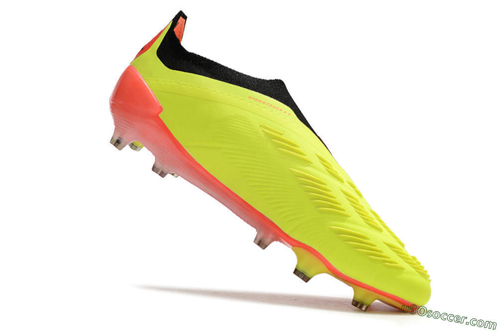 Adidas Predator Accuracy+ Laceless FG Firm Ground Soccer Cleats - Yellow/Black/Orange 4