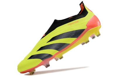 Adidas Predator Accuracy+ Laceless FG Firm Ground Soccer Cleats - Yellow/Black/Orange