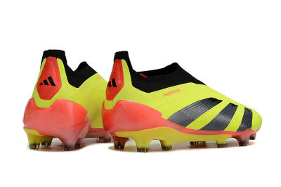 Adidas Predator Accuracy+ Laceless FG Firm Ground Soccer Cleats - Yellow/Black/Orange