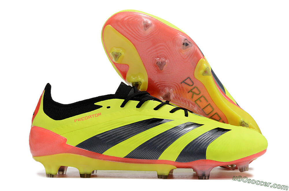 Adidas Predator Elite FG Firm Ground Soccer Cleats - Yellow/Black/Orange 1