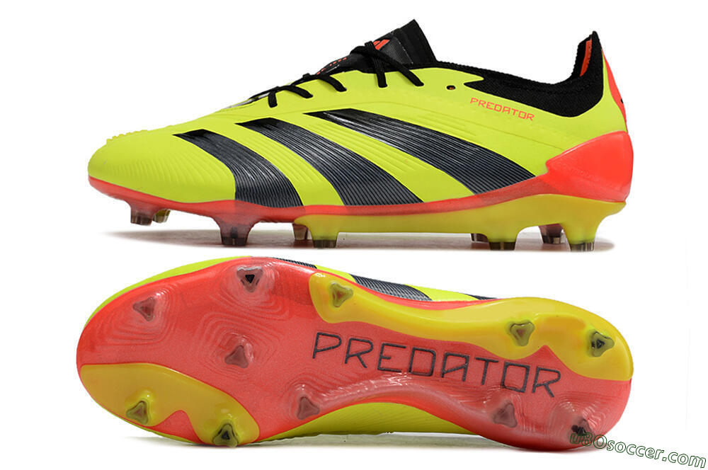 Adidas Predator Elite FG Firm Ground Soccer Cleats - Yellow/Black/Orange 0